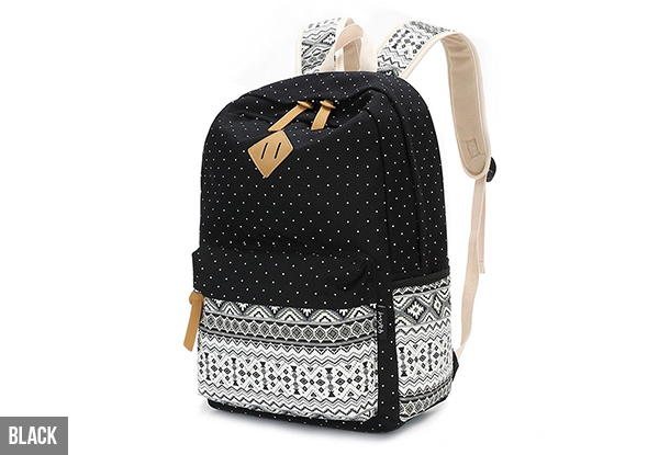 Canvas Bohemia Style Backpack - Five Colours Available