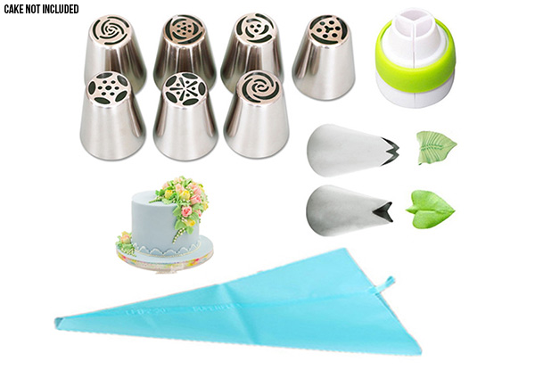 One 11-Piece Flower Piping Nozzle Set - Option for Two Sets with Free Delivery