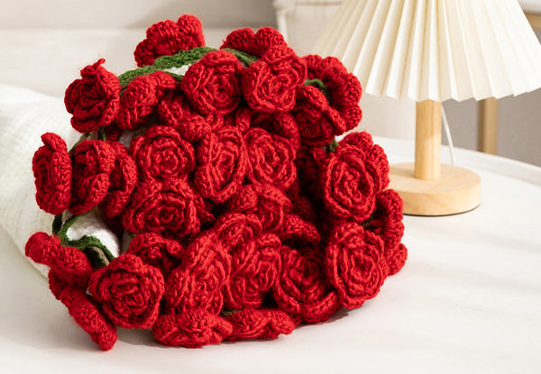 Crochet Flower Knitted Throw Blanket - Available in Two Styles & Three Sizes