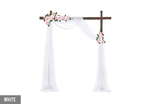 Chiffon Wedding Arch Drop - Available in Four Colours & Option for Two-Pack