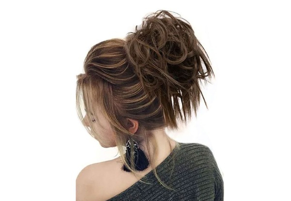 Messy Hair Bun Scrunchy Extensions - Available in Two Styles & Nine Colours & Option for Two-Pack