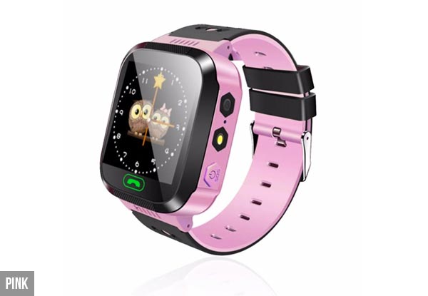 Kids' Touch Screen Smart Watch with SOS Monitoring, Remote Tracking & Flashlight - Two Colours Available