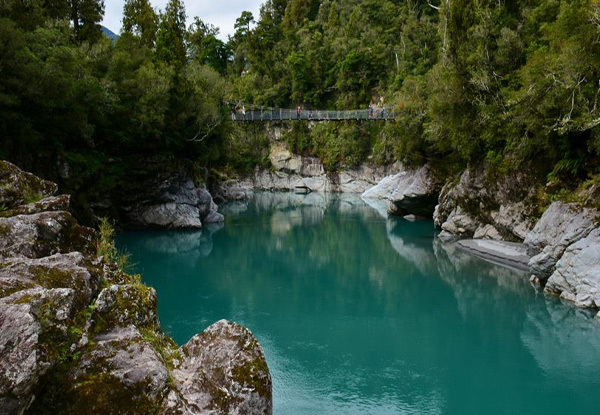 Lake Brunner TranzAlpine Return Train Trip Experience for Two People incl. One or Two Night Studio Suite Stay with Lake Views in 4 Star Lake Brunner Hotel - Option for Sceanic Boat Tour, Three-Course Meal & More!