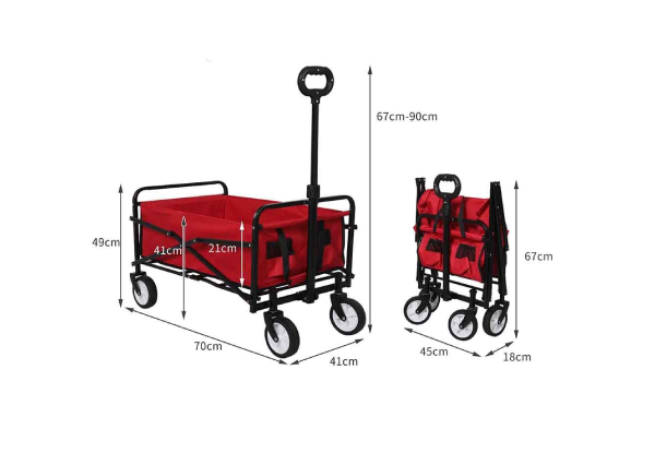 Foldable Garden Trolley Wagon - Three Colours Available