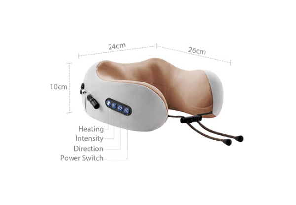 Rechargeable U-Shaped Neck Massager Pillow - Two Colours Available