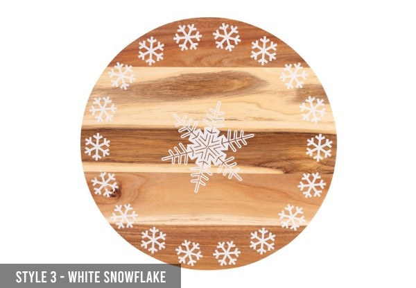 Bread & Butter 18-inch Wooden Lazy Susan Tray - Three Styles Available - Elsewhere Pricing $77.99