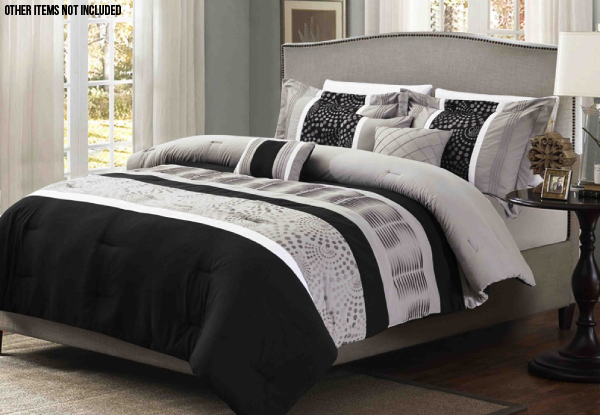 Seven-Piece Embroidered Comforter Set - Two Sizes Available