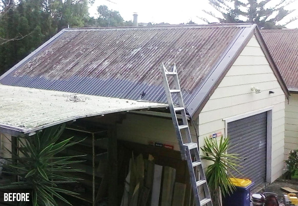 From $1,299 for an Iron Roof Painting Package Incl. Water Blasting of Roof, Washing Inside & Outside of Gutters, & Two Top Coats of Dulux Steelite or Eco Tech Roof Paint (value up to $3,800)