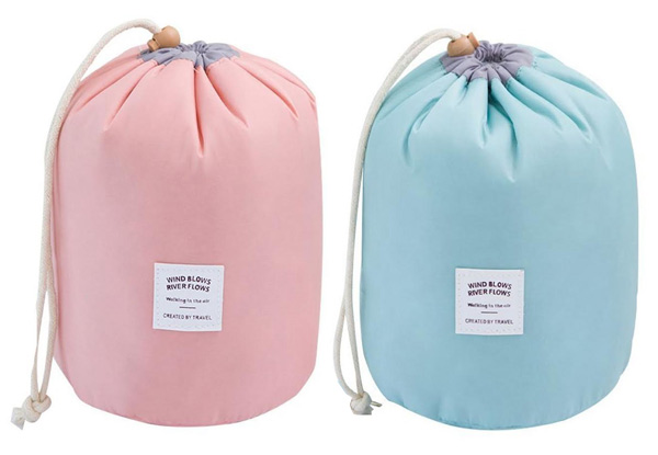 Two-Pack Travel Cosmetic Organiser Bag - Two Colours Available