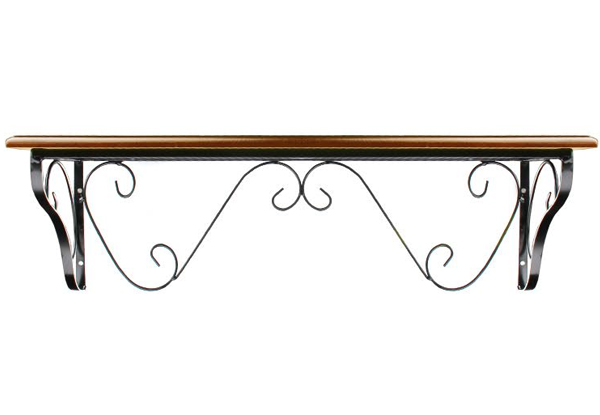 Wood Wrought Iron Shelf