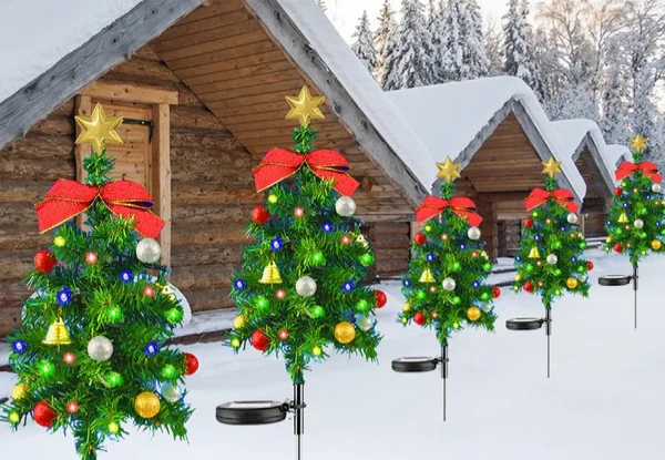 Outdoor Solar Christmas Tree with Light