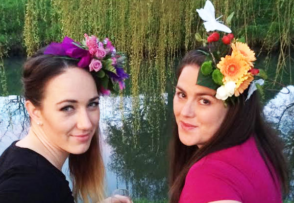 $45 for a Floral Head Piece, $65 for a Floral Fascinator or $90 for a Full Floral Crown