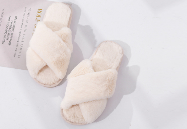 Faux Fur Slippers - Five Colours & Three Sizes Available