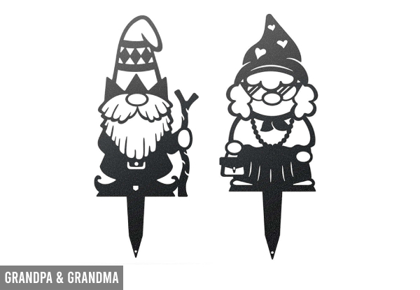 Two-Piece Gnome Garden Stake - Available in Five Options