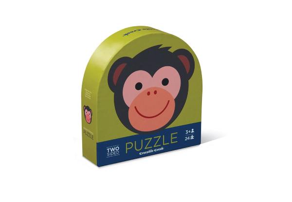 Two-Pack of Crocodile Creek Two-Sided Puzzles - Monkey Friends & Panda