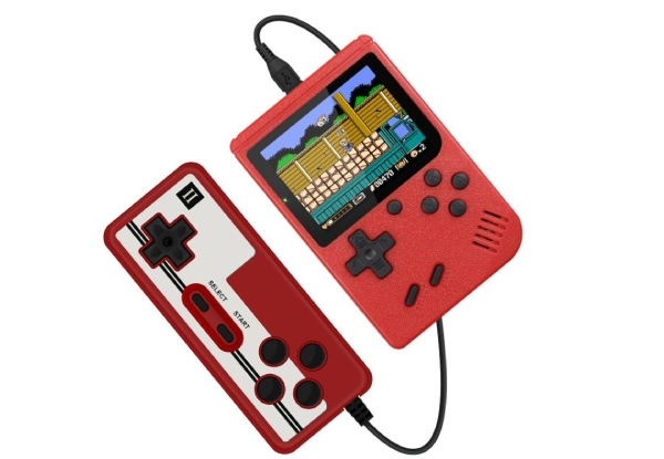Handheld Game Console with 400 Games & Remote for Two Players - Five Colours Available
