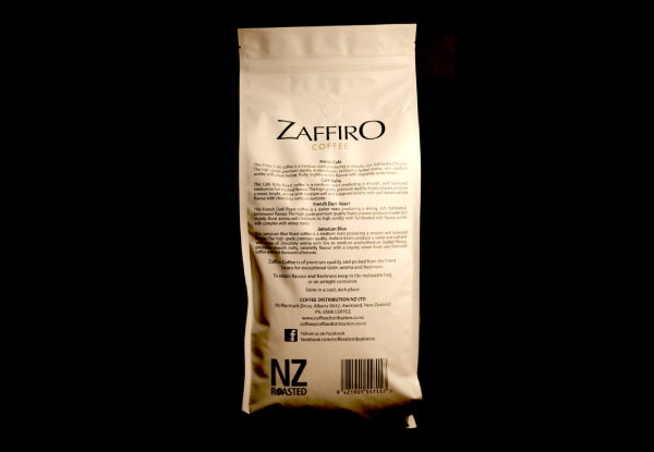 Two 1kg Bags of Zaffiro Coffee Primo Cafe Beans