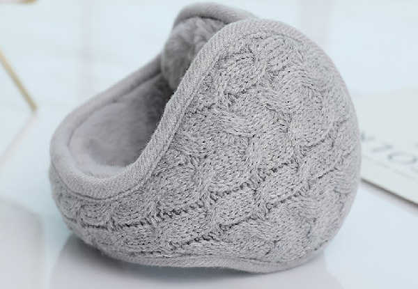 Fleeced Knitted Earmuffs - Four Colours Available and Option For Two