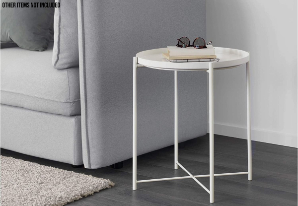 Sasaki End Table with Removable Tray - Two Colours Available