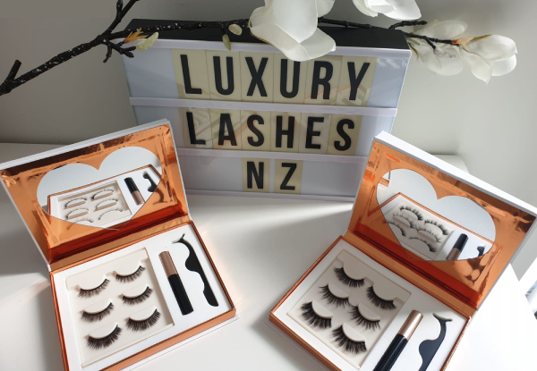 Luxury Lashes Magnetic Eyelash Kit incl. Set of Magnetic Lashes & Eyeliner - Three Styles Available