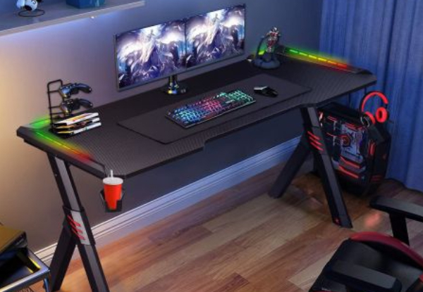 RGB LED 120cm Gaming Computer Desk