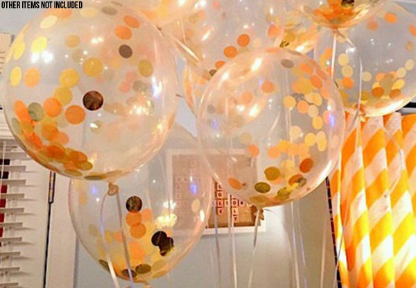 10 Confetti Party Balloons