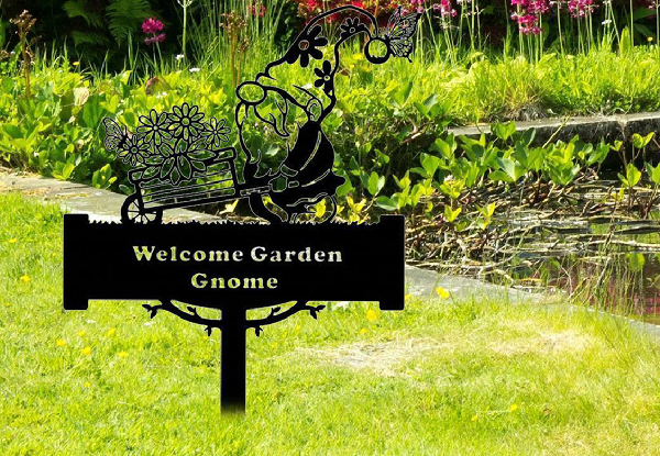 Welcome Metal Garden Art Stake - Available in Two Options