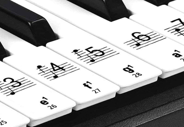 One Set Removable Of Piano Note Stickers up to 61/88 Key Set