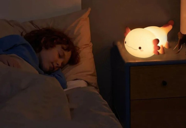 Cute Axolotl Silicone Night Light for Kids