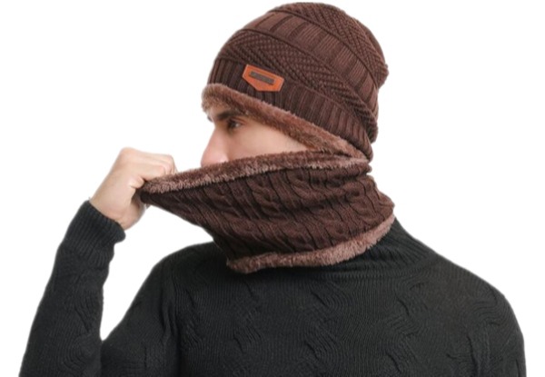 Windproof Scarf & Warm Knitted Hat - Four Colours Available