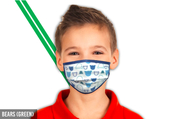 Three-Pack of Reusable Good Mask™ Premium Quality Kids Face Masks - Six Styles Available & Options for Mixed-Packs