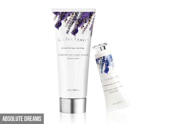 Linden Leaves 100ml Hand Cream incl. Free Travel Size Cream - Four Options Available