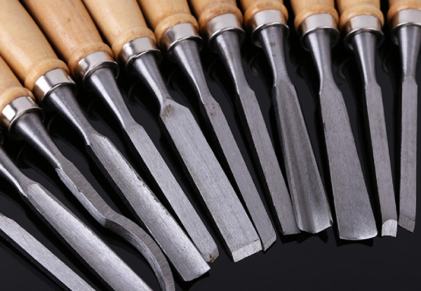 12-Piece Wood Carving Hand Chisel Tool Set