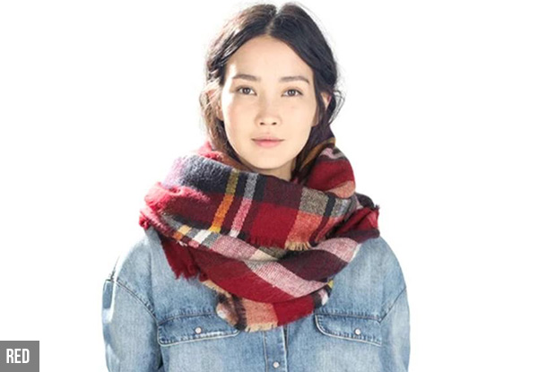 Checkered  Blanket Scarf - Five Colours Available with Free Delivery