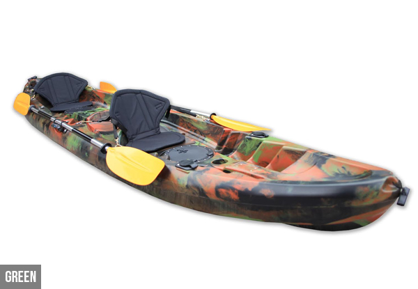 3.7m Deluxe Kayak incl. Two Seats & Two Paddles – Available in Four Colours