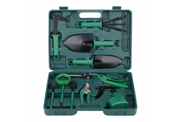 Ten-Piece Stainless Steel Garden Tool Set with Free Shipping