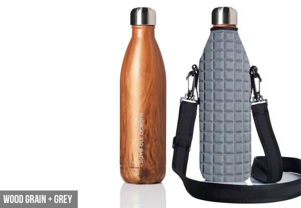 BBBYO 750ml Future Bottle with Shoulder Strap Carry Cover - Five Styles Available
