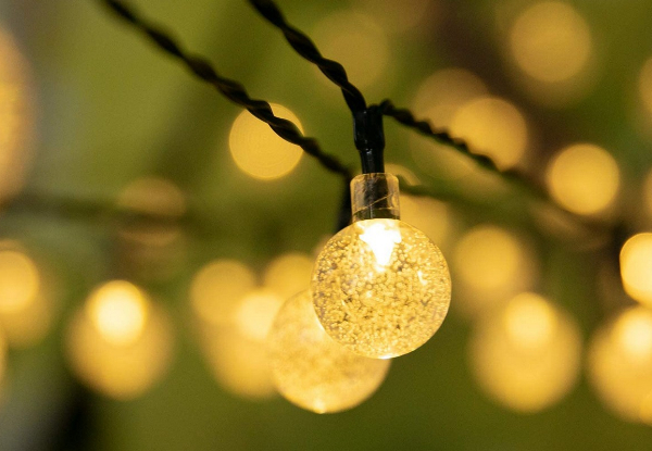 Outdoor LED Solar Globe String Lights - Available in Two Styles