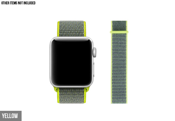 Soft Nylon Sport Loop Band Compatible with Apple Watch - Five Colours Available
