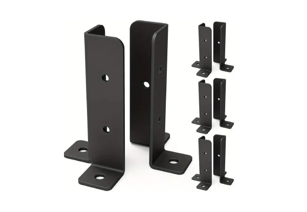 Eight-Piece Post Anchor Brackets for Wooden Fence Posts
