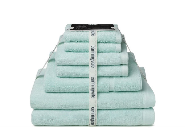 Canningvale Corduroy Rib Seven-Piece Towel Set - Six Colours Available incl. Nationwide Delivery