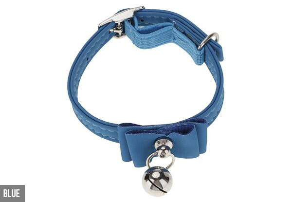Pet Collar Bow with Bell - Six Colours Available with Free Delivery