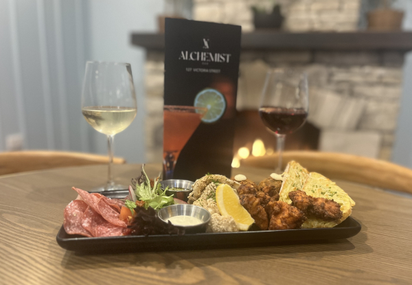Tapas Platter & Drinks for Two incl. Your Choice of Jug of House Beer or Two Glasses of House Wine - Platter includes Spicy Pepperoni, Crispy Chicken Bites, Mushroom Arancini, Three Pepper Squid & More - Option for Four People