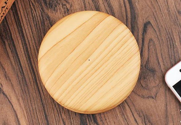 Wood Grain Wireless Phone Charger - Compatible with iPhone & Android