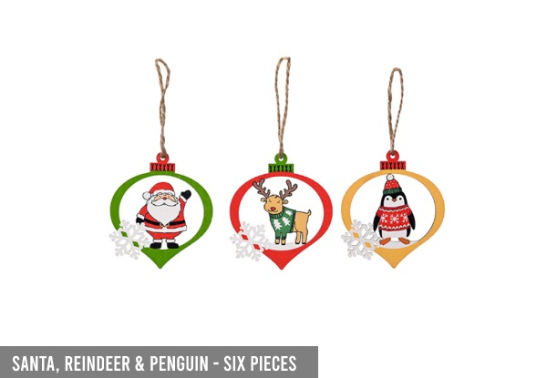 Wooden Christmas Pendants - Five Options Available
