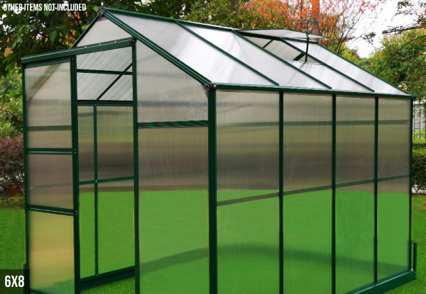 Greenzone Aluminium Greenhouse with 4mm Base - Two Sizes Available