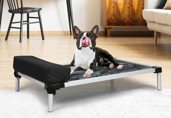 PaWz Raised Heavy Pillow Elevated Pet Trampoline Bed - Available in Two Colours & Three Sizes