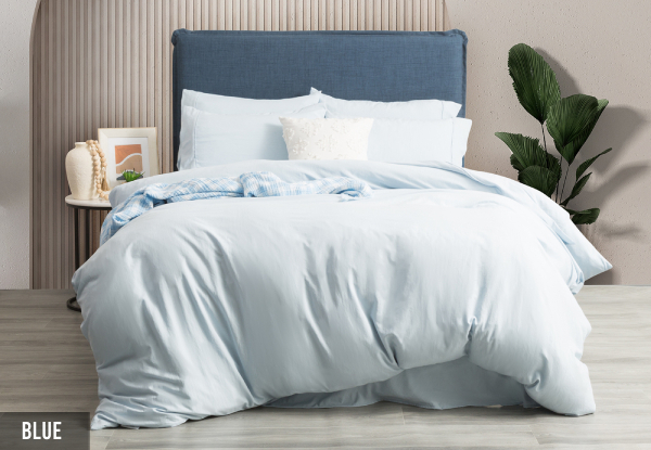 Ddecor Home Ultra Plush Vintage Washed Microfibre Quilt Cover Set - Available in Six Colours & Four Sizes