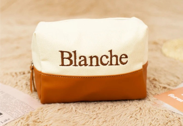 Custom Name Embroidered Makeup Bag