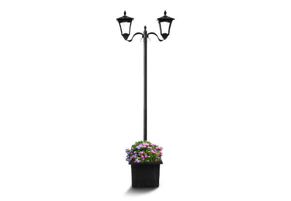 186cm Solar LED Outdoor Light Post with Planter